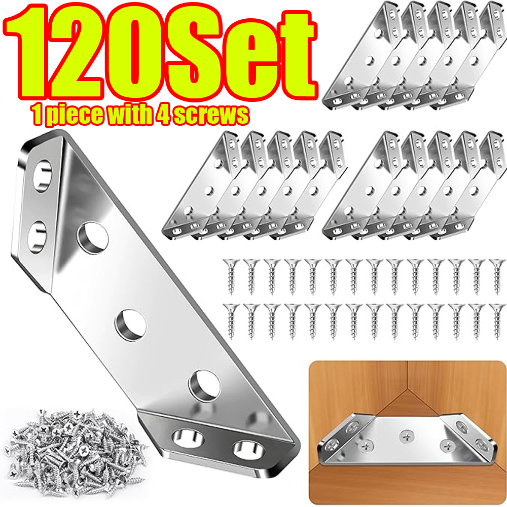 Furniture Hardware Connectors - Conjunto de 120 Conectores de Canto