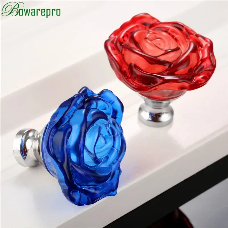 Furniture Hardware Manufacturer - Bowarepro 50mm cristal rosa alça de