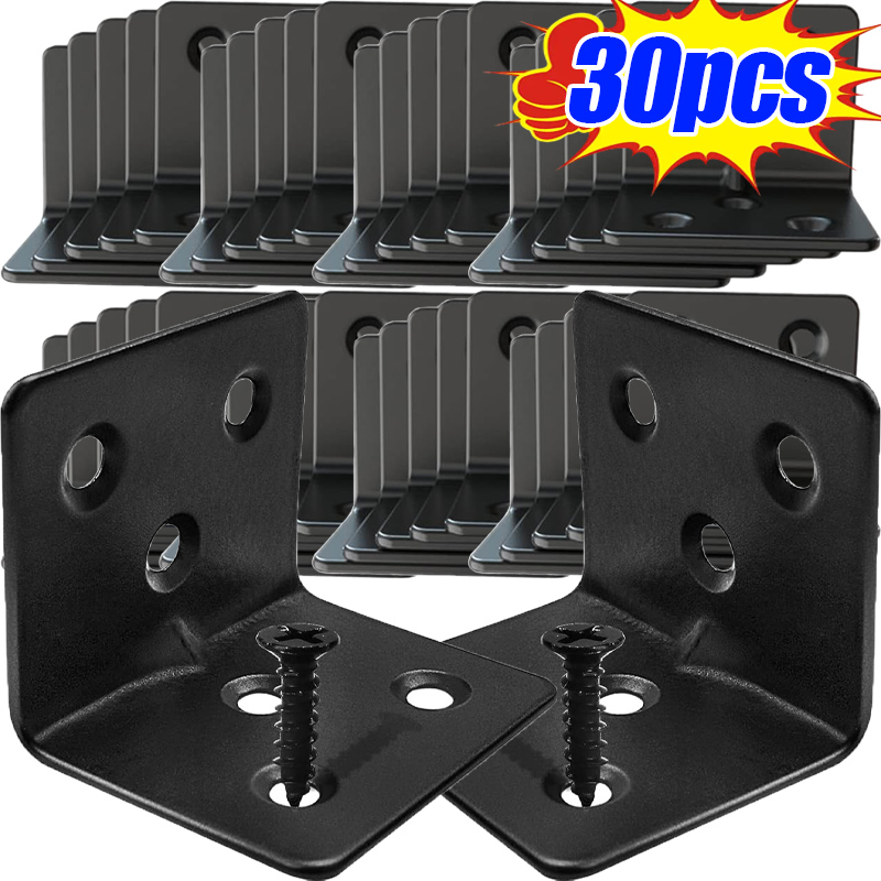 Furniture Hardware Connectors - 10/30 peças preto em forma de