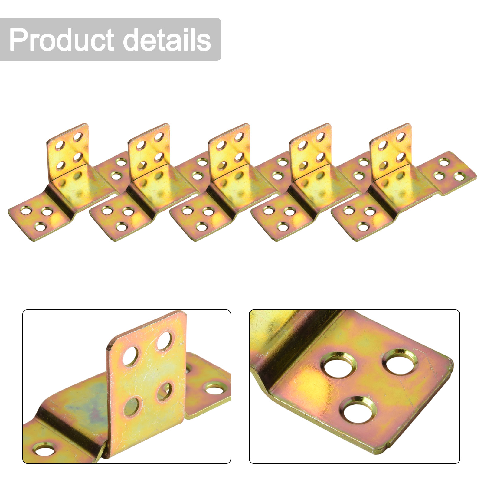 Furniture Hardware Replacement - 5 Peças Suporte Metálico para Trilho