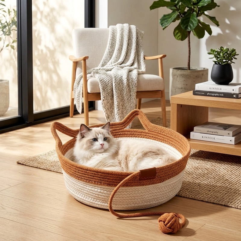Furniture Hardware For Bed - Cesto/Cama para Gato de Corda de