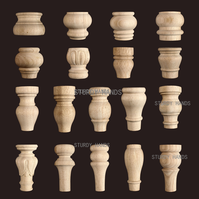 1 peça Pés Redondos de Madeira - Furniture Hardware Replacement avaliação e preço