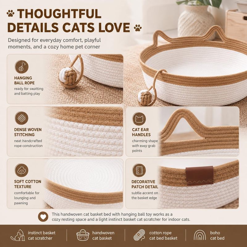 Cesto/Cama para Gato de Corda  - Furniture Hardware For Bed avaliação e preço