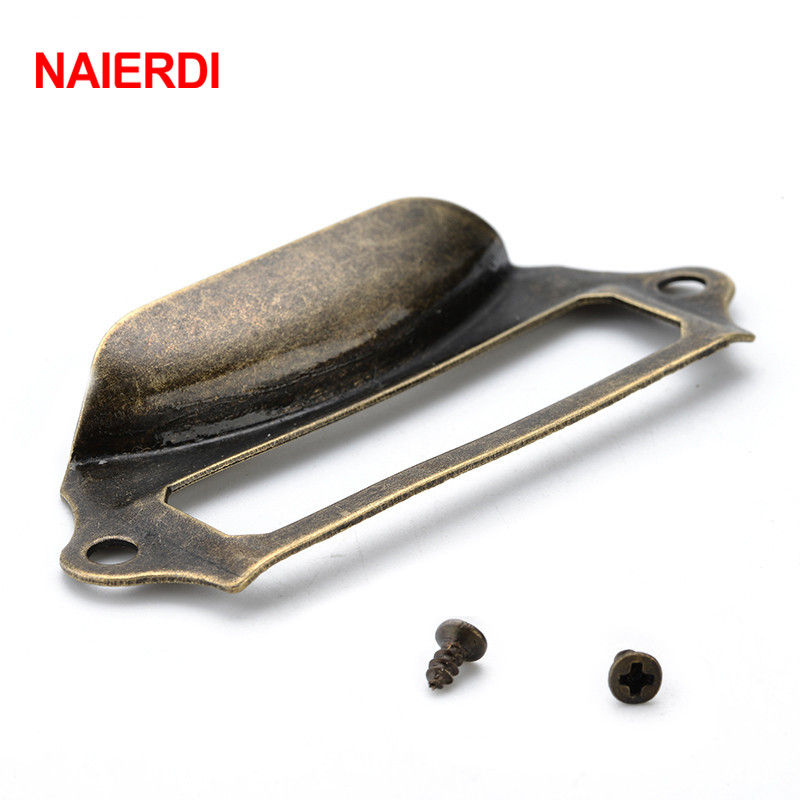NAIERDI-Antique Metal Latão Et - Furniture Hardware Names avaliação e preço