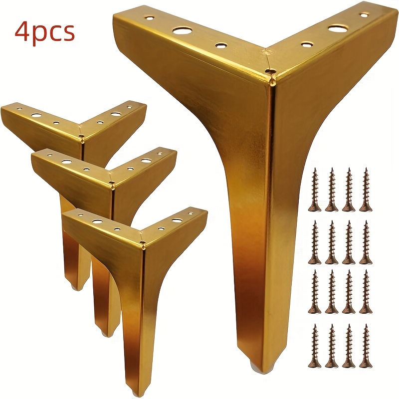4 peças de pés de metal para m - Furniture Hardware Replacement avaliação e preço